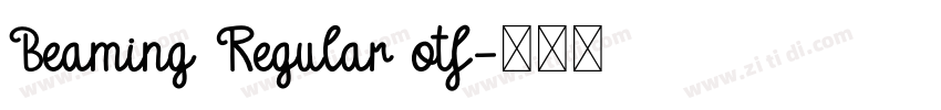 Beaming Regular otf字体转换